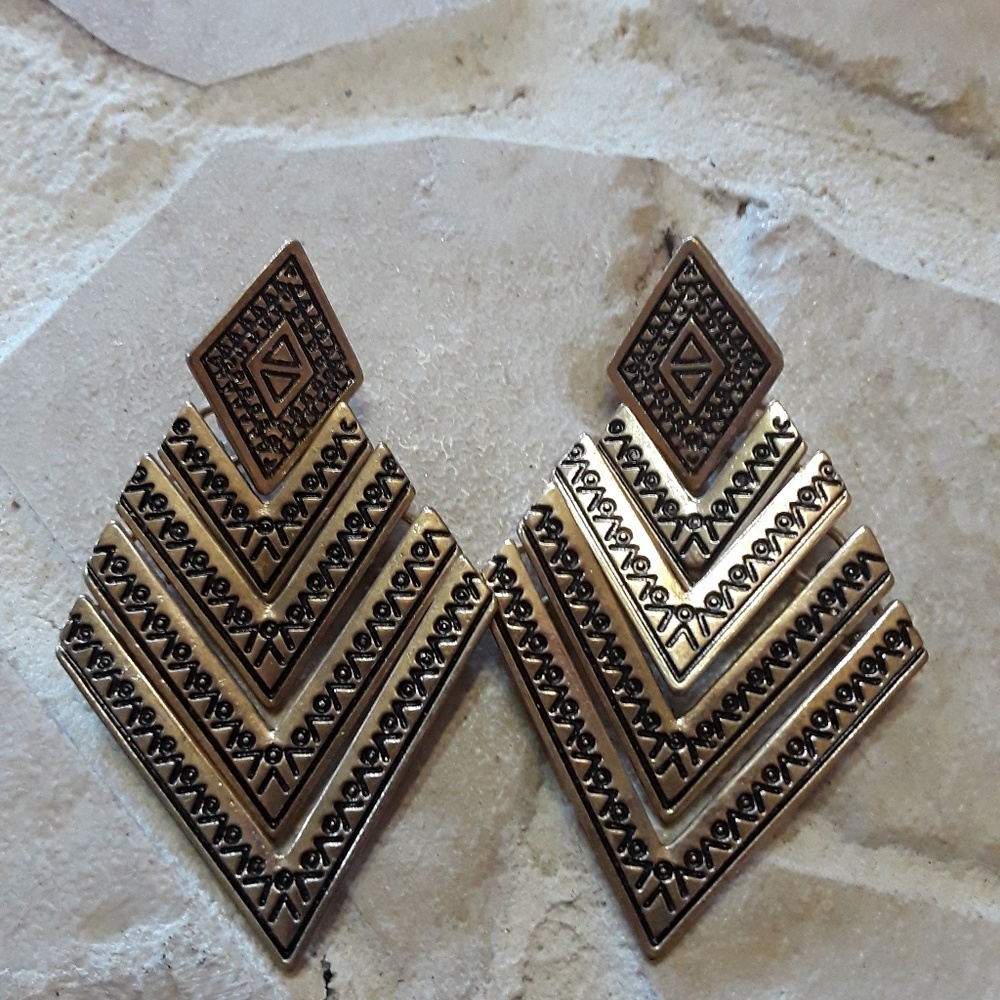 Boho Aztec swing earrings